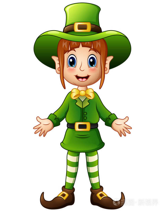 呈现的卡通女孩妖精