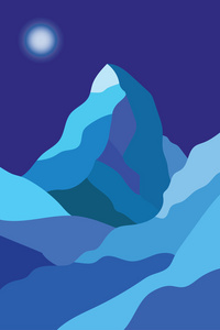 蓝颜色的冰冷的冬天马特宏峰山