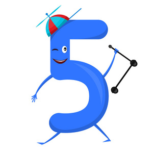 五个可爱缤纷五彩图形式的卡通人物照片