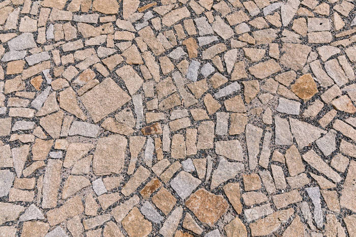 铺路砖石头造的不对称.作为背景纹理石路面