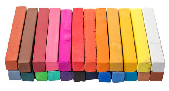 各种颜色的粉笔粉彩棒
