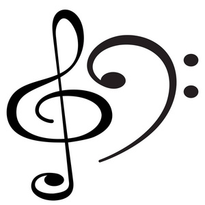 音乐谱号符号的例证图片
