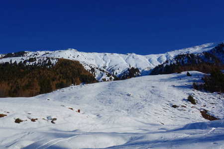 冬季风景围绕 Kemater Alm, Tirol, 奥地利, 欧洲