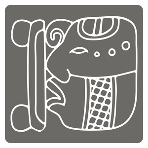 玛雅人夜间耶和华的标志符号图标