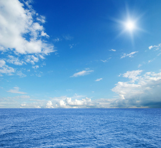 美丽的天空和大海图片