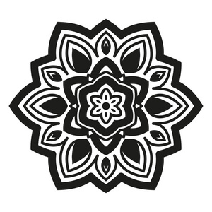 花纹黑白相间的颜色.模板为雕刻, 刺绣, 烧毁树上的其他创意.