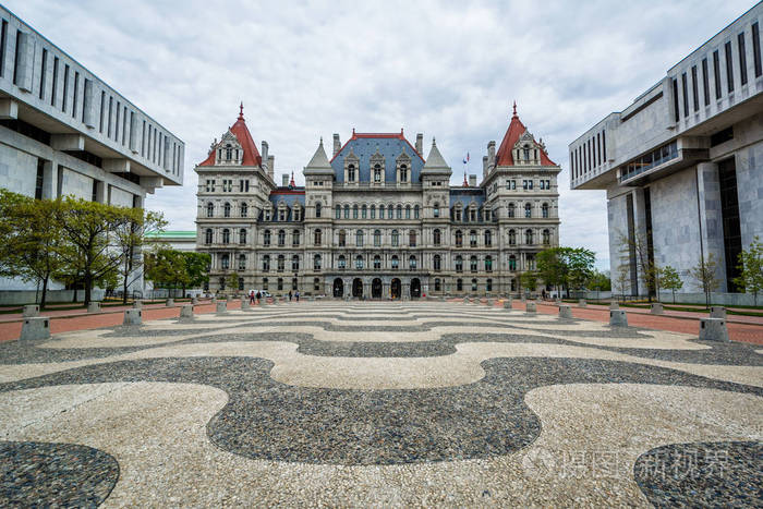 纽约州议会大厦和建筑物在帝国广场