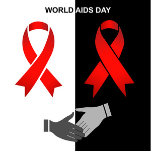 艾滋病认识带状图标