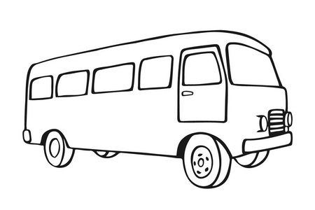 老式的旅行车.旧的经典露营车.复古嬉皮巴士.