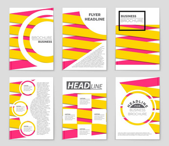 抽象矢量布局背景集。艺术模板设计 列表 页面 样机宣传册主题样式 横幅 想法 封面 小册子 打印 传单，书，空