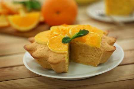 美味的柑橘蛋糕
