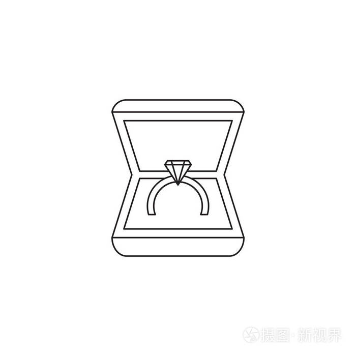 订婚戒指线图标插画-正版商用图片0pizew-摄图新视界