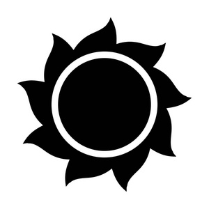 太阳剪影矢量符号图标设计
