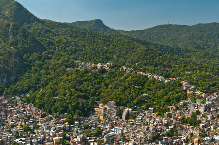 里约热内卢贫民窟的城市天际线
