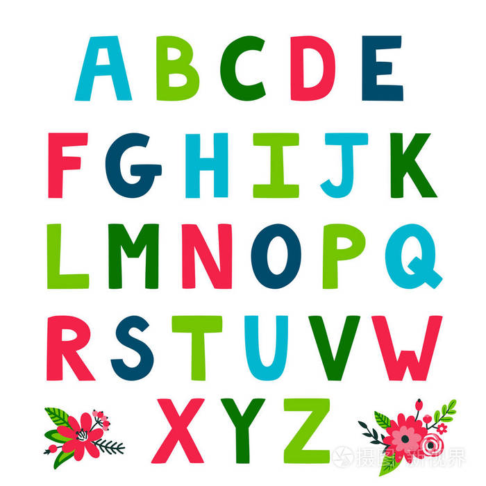 时髦的 abc.手 drawingd 字体