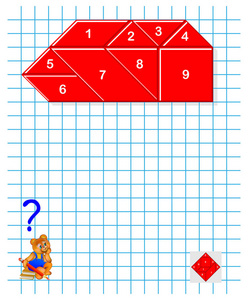 中国传统逻辑游戏为儿童成人.需要从几何图形和绘制方块.矢量图像照片