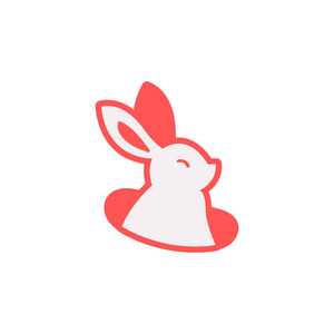 兔子魔术徽标图标设计照片