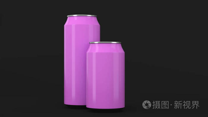 大小紫汽水罐样机
