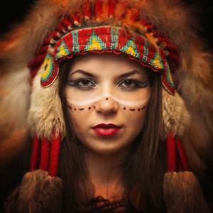 美洲印第安人梅斯-向上照片