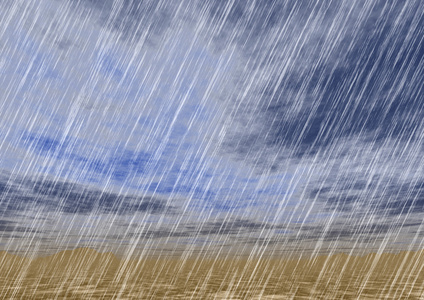 风暴背景在多云的天气的雨风暴背景照片