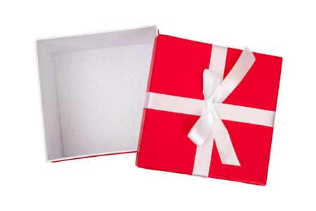 打开红色箱子与礼物和白色弓隔绝了