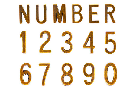 黄金字体数量 1 到 0，复古风格的字体或字体类型