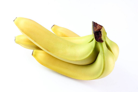 热带的黄色的香蕉孤立的白色的背景