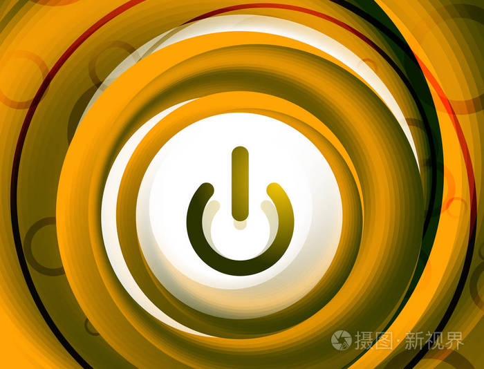 玻璃透明效果电源启动按钮, 关闭图标, 矢量 ui 或应用程序符号设计