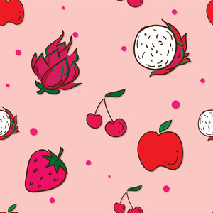 模式水果樱桃苹果火龙果草莓