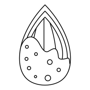 裂纹杏仁图标, 轮廓样式