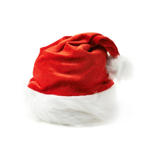 孤立的红色圣诞老人帽子