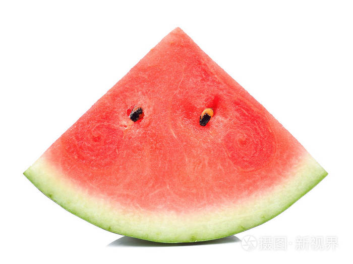 孤立在白色背景上的切片西瓜
