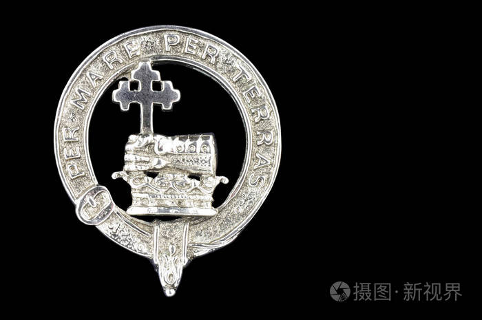 苏格兰的麦克唐纳家族家族徽章黑色