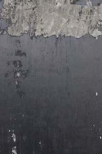 水泥砂浆墙纹理与黑漆垃圾背景