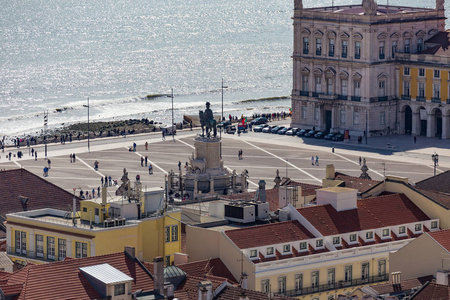 里斯本古城的美丽的看法, 在葡萄牙