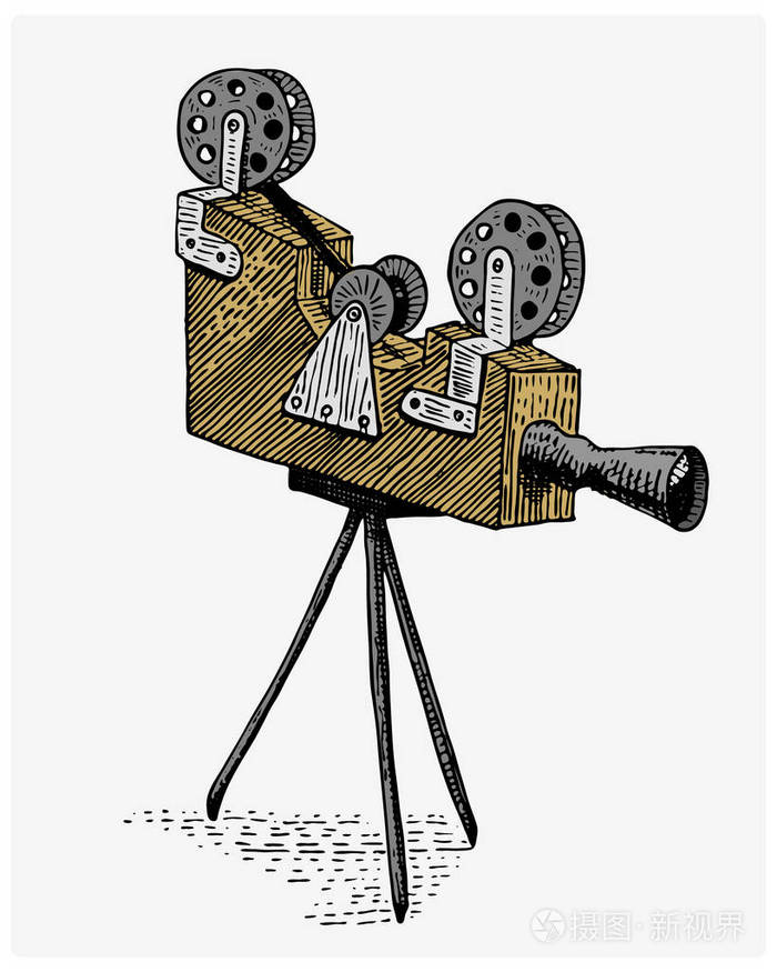照片电影或胶片相机复古,手绘素描或砍风格,老看复古的镜头,木头刻