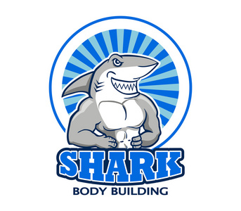 鲨鱼的标志肌肉鲨鱼标志照片