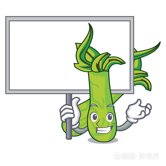 带板芥末字符卡通风格矢量插画