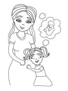 画宝宝在妈妈肚子图片图片