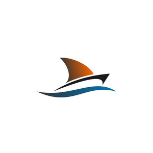 帆船矢量标志设计图片