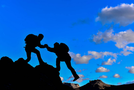 登山和共同运动照片