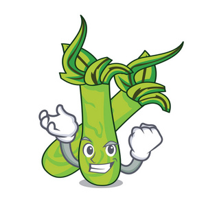 成功的芥末卡通风格矢量插画照片