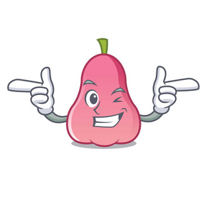 水果一插画闪烁玫瑰苹果字符卡通矢量插画照片