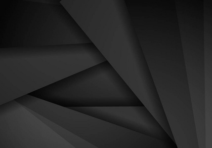 黑色背景重叠尺寸灰色矢量插图留言板, 用于文本和邮件设计的现代网站。抽象金属现代黑框设计创新概念布局背景