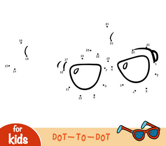 数字游戏, 教育点点游戏儿童, 太阳镜照片