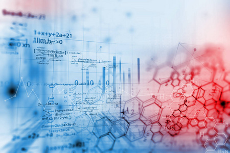 化学科学 医疗物质及分子背景图