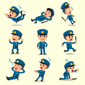 卡通警察性格构成图片