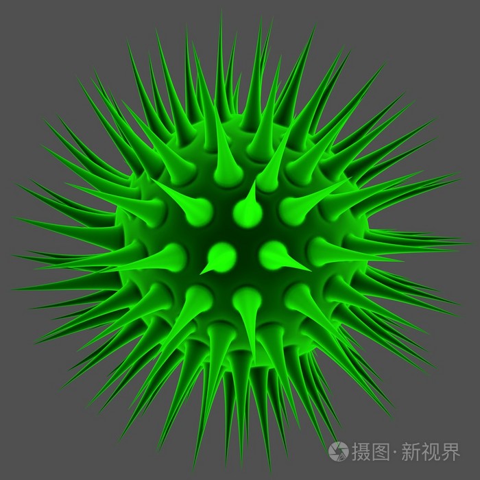 在显微镜下的病毒猪流感;禽流感病毒;流行