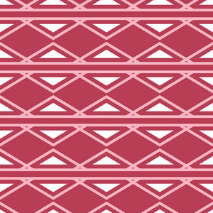 几何红色无缝背景。墙纸纺织品和织物的淡红色图案