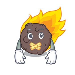 无声陨石吉祥物卡通风格矢量插画照片